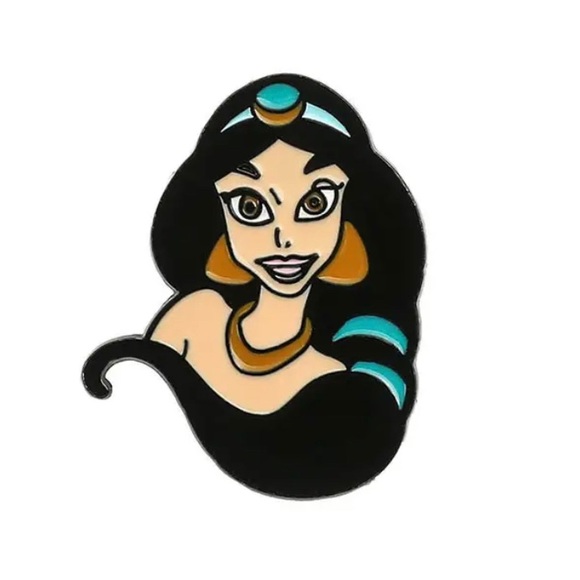Jasmine Enamel Pin Disney Princess Aladdin 90s Cartoon Movie Fan Gift Brooch - Picture 6 of 10